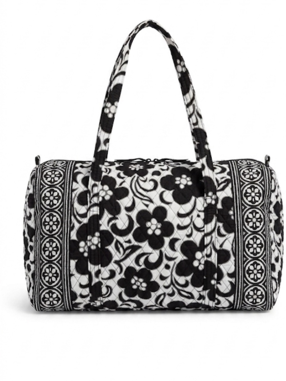 Vera Bradley black and white quilted Duffel Bag